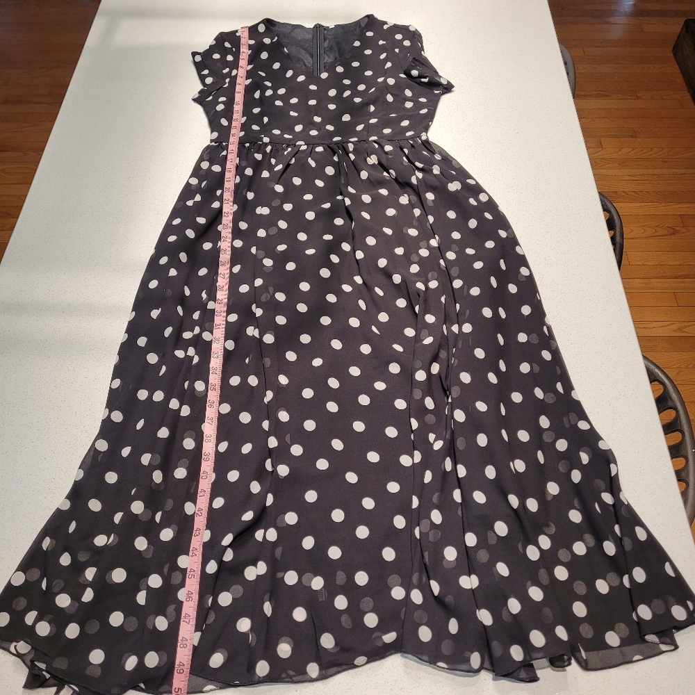 Polka-dot maxi dress